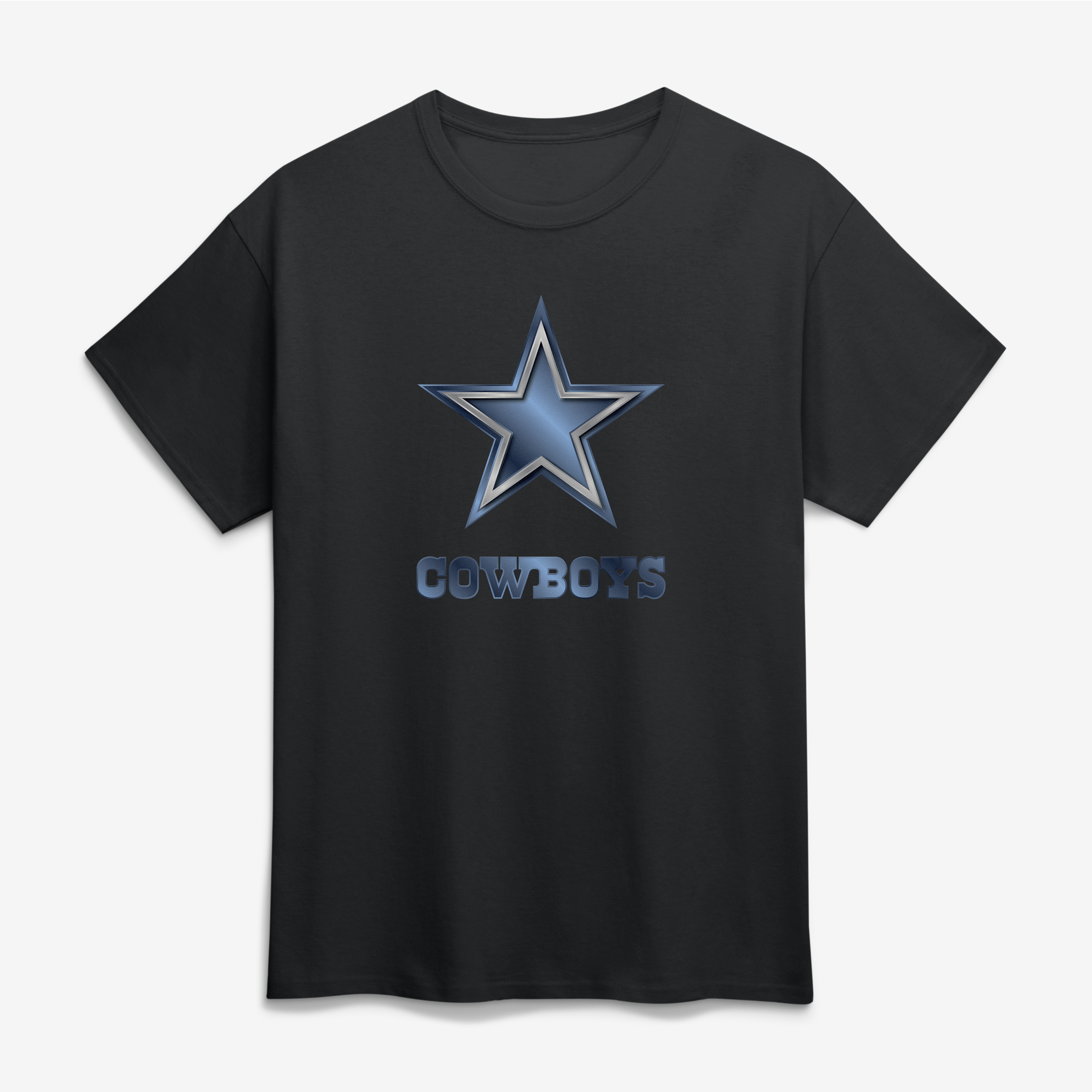 Men's Black Dallas Cowboys Big & Tall Metallic Mascot T-Shirt