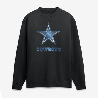 Men's Black Dallas Cowboys  Metallic Mascot Sweatshirt