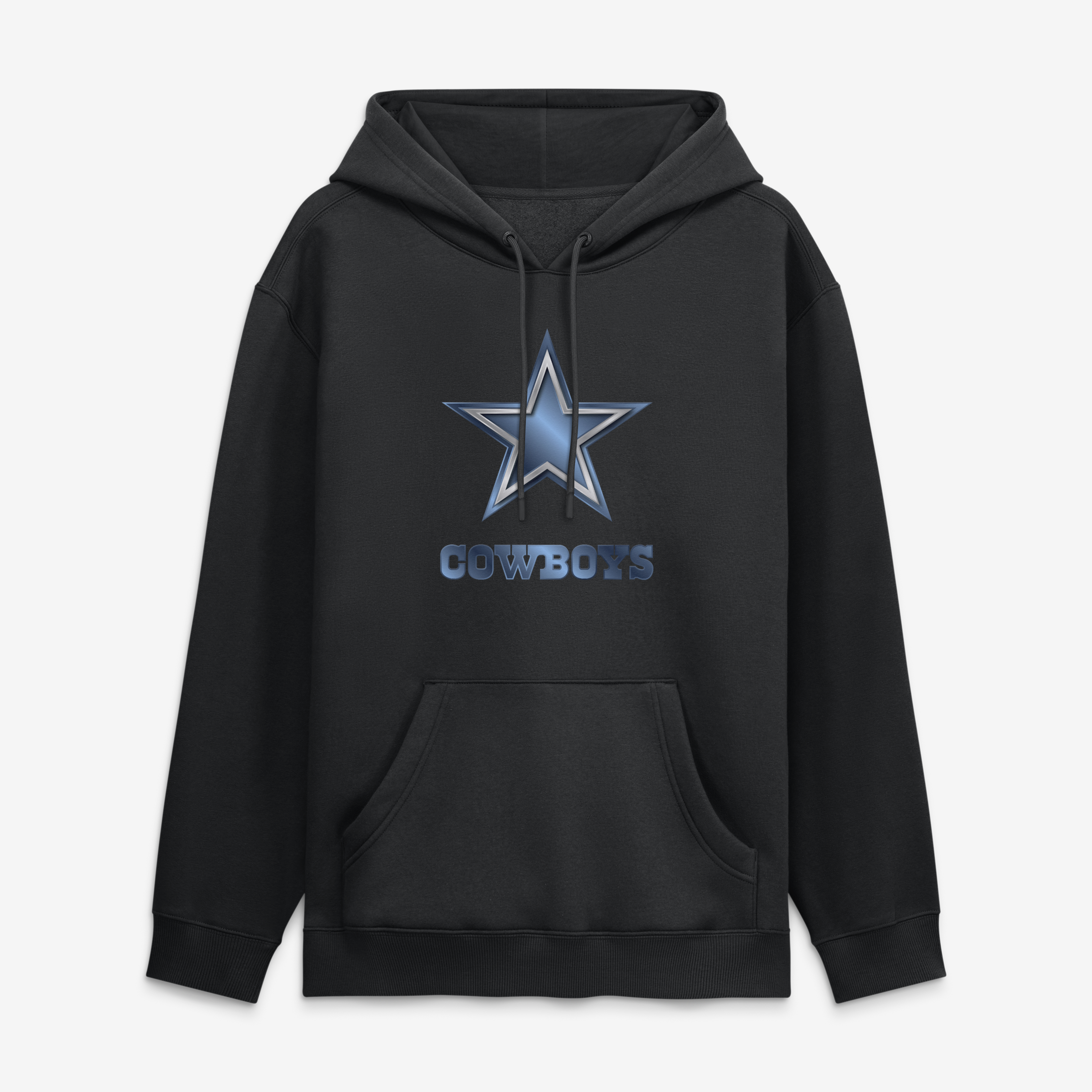 Men's Black Dallas Cowboys  Metallic Mascot Hoodie