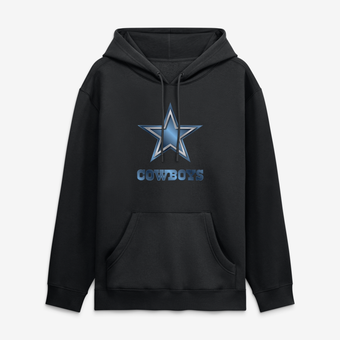 Men's Black Dallas Cowboys  Metallic Mascot Hoodie