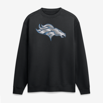 Men's Black Denver Broncos  Metallic Mascot Sweatshirt