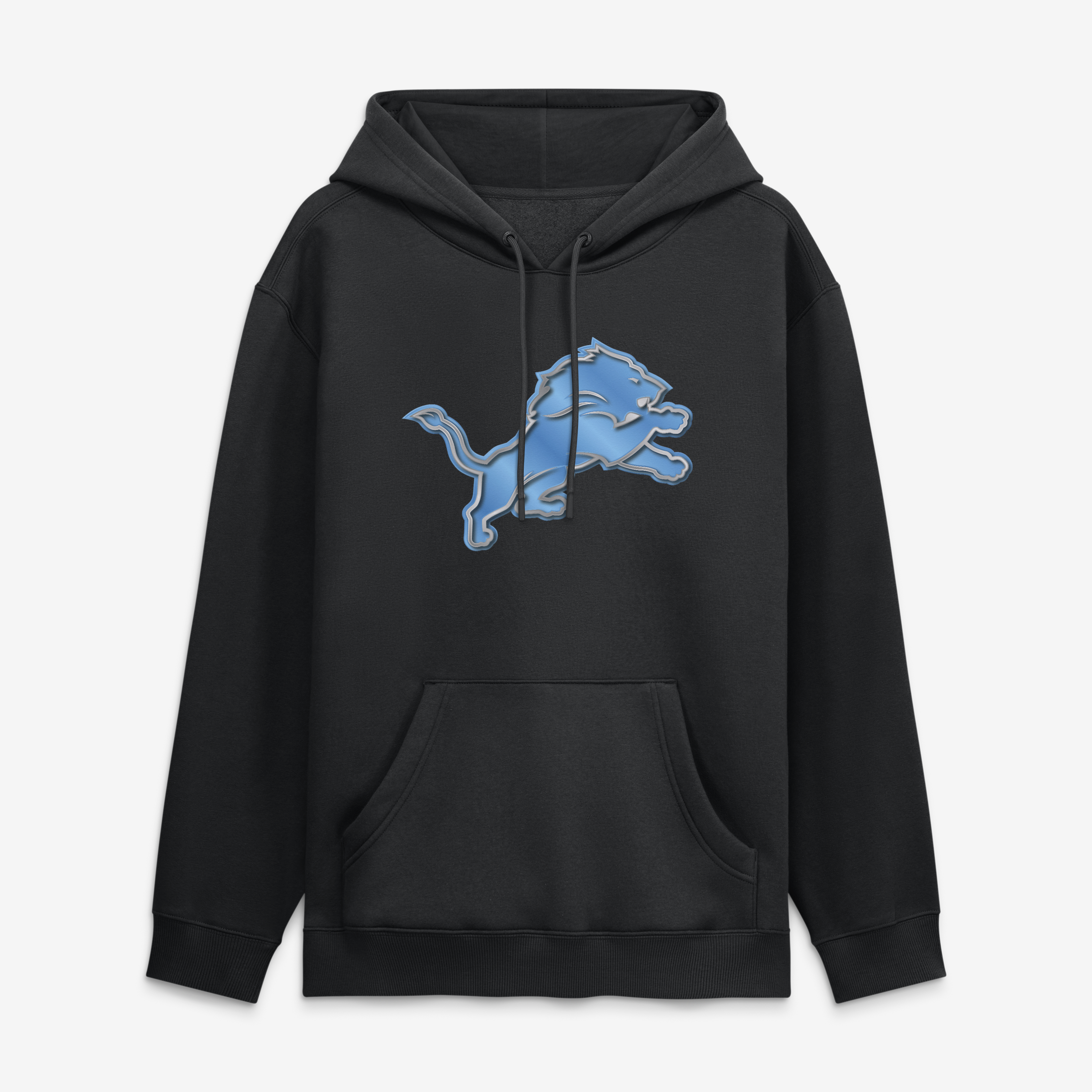 Men’s Black Detroit Lions Metallic Mascot Hoodie Men’s Black Detroit Lions Metallic Mascot Hoodie