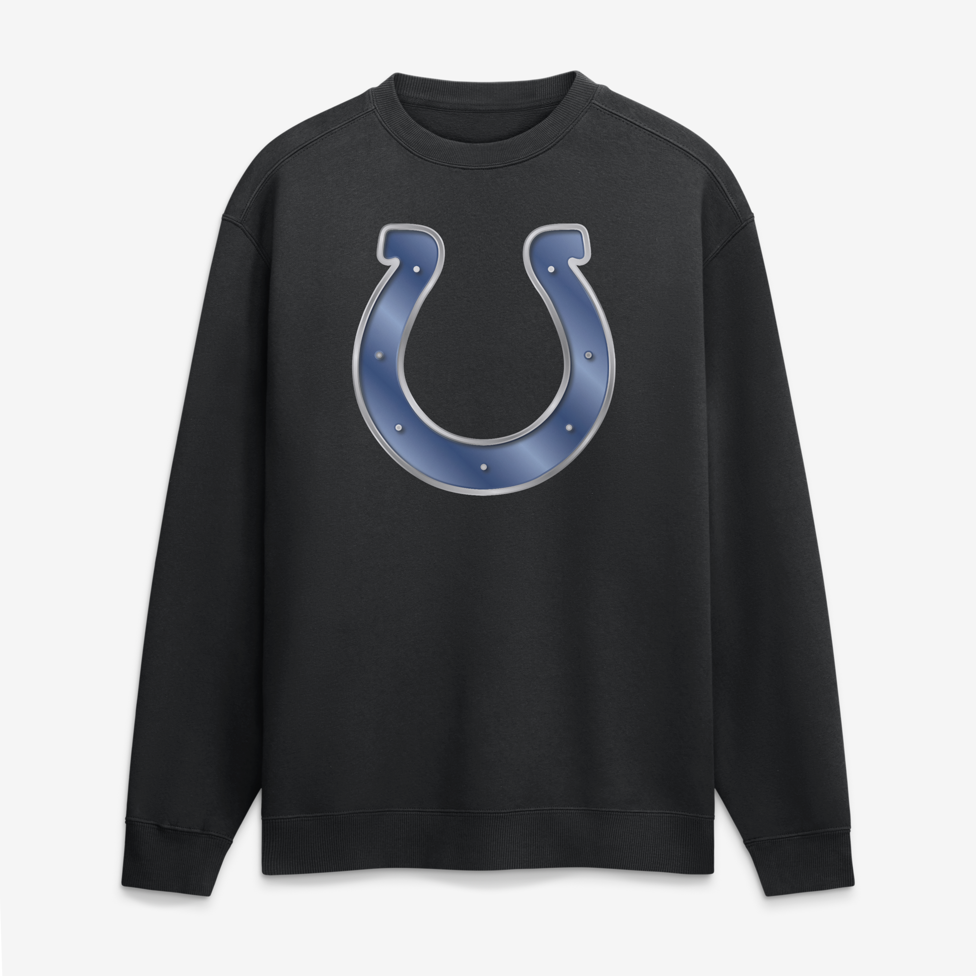 Men's Black Indianapolis Colts  Metallic Mascot Sweatshirt