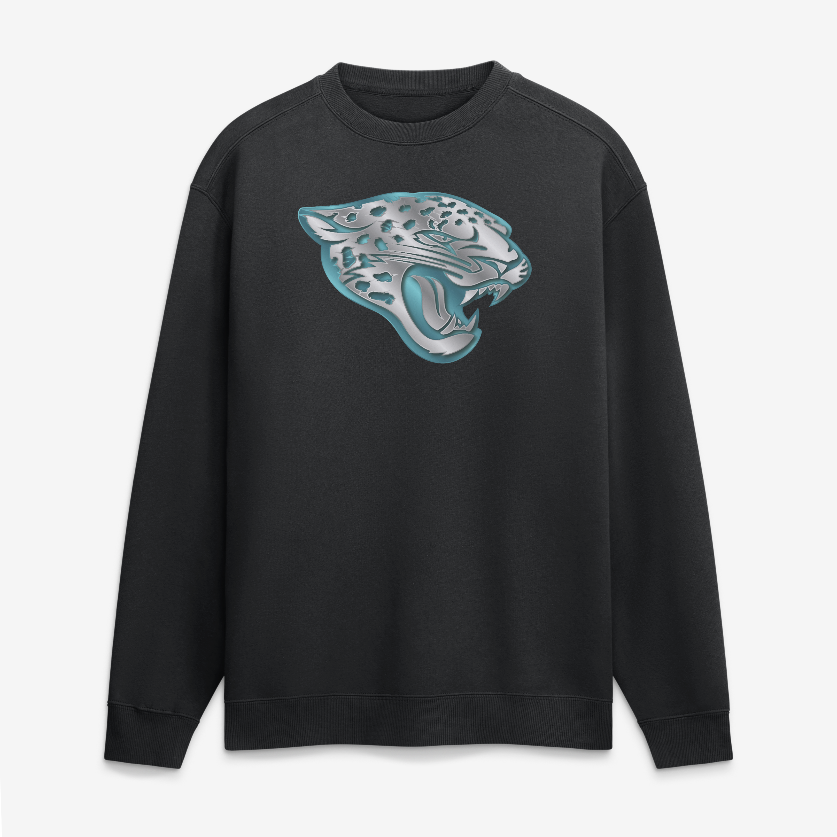 Men's Black Jacksonville Jaguars  Metallic Mascot Sweatshirt