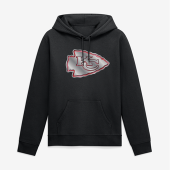 Men's Black Kansas City Chiefs Big & Tall Metallic Mascot Hoodie