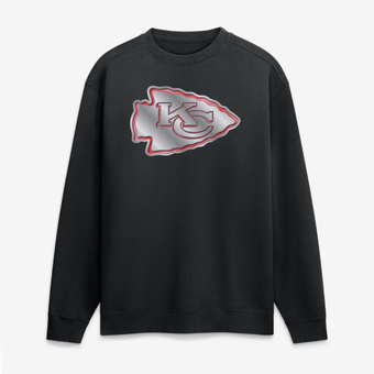 Men's Black Kansas City Chiefs  Metallic Mascot Sweatshirt