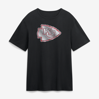 Men's Black Kansas City Chiefs  Metallic Mascot T-Shirt
