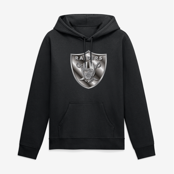 Men's Black Las Vegas Raiders Big & Tall Metallic Mascot Hoodie