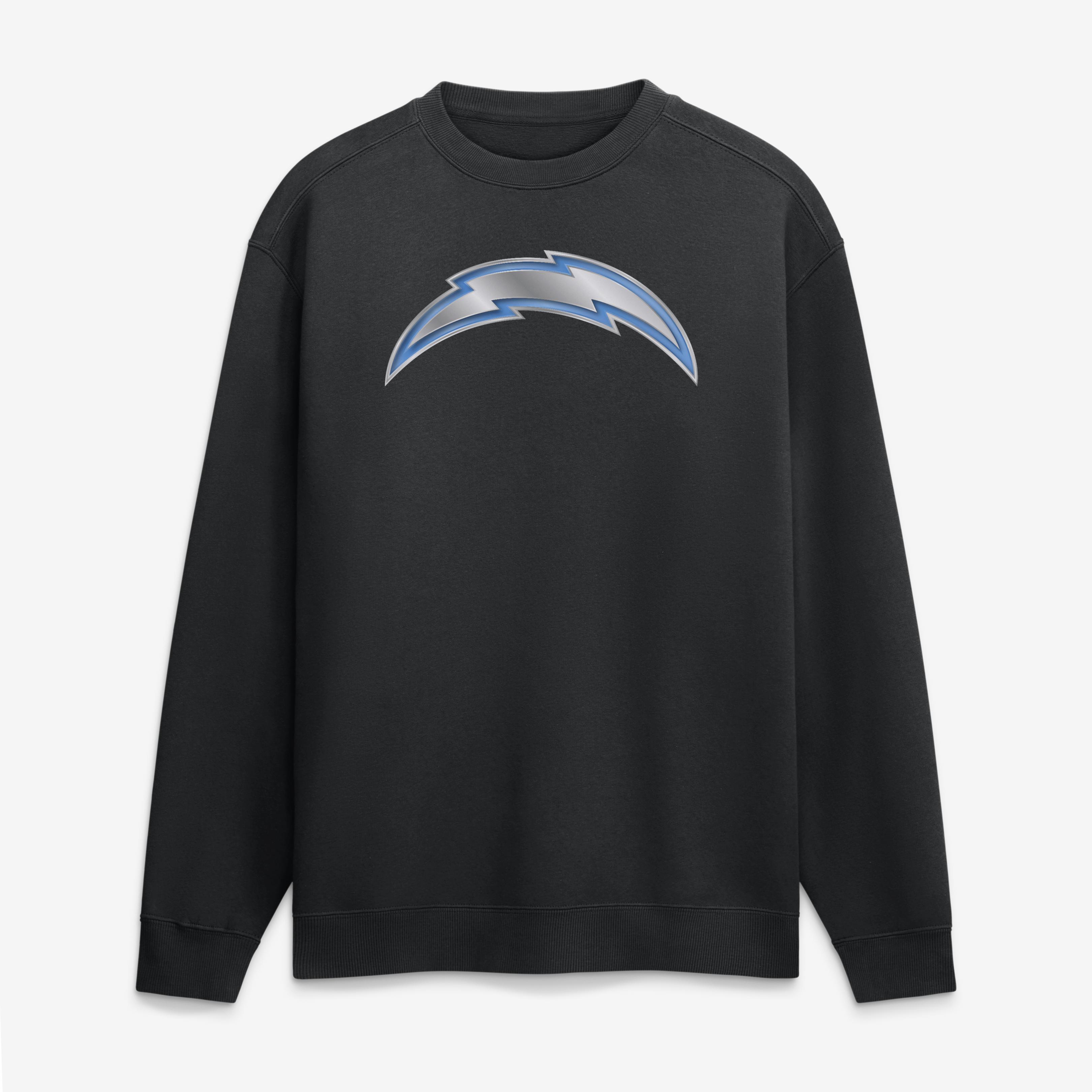 Men's Black Los Angeles Chargers  Metallic Mascot Sweatshirt