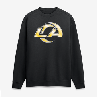 Men's Black Los Angeles Rams  Metallic Mascot Sweatshirt