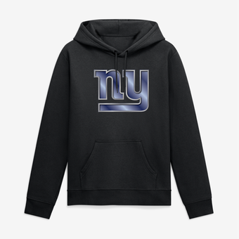 Men's Black New York Giants Big & Tall Metallic Mascot Hoodie