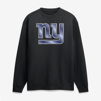 Men's Black New York Giants  Metallic Mascot Sweatshirt