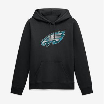 Men's Black Philadelphia Eagles Big & Tall Metallic Mascot Hoodie