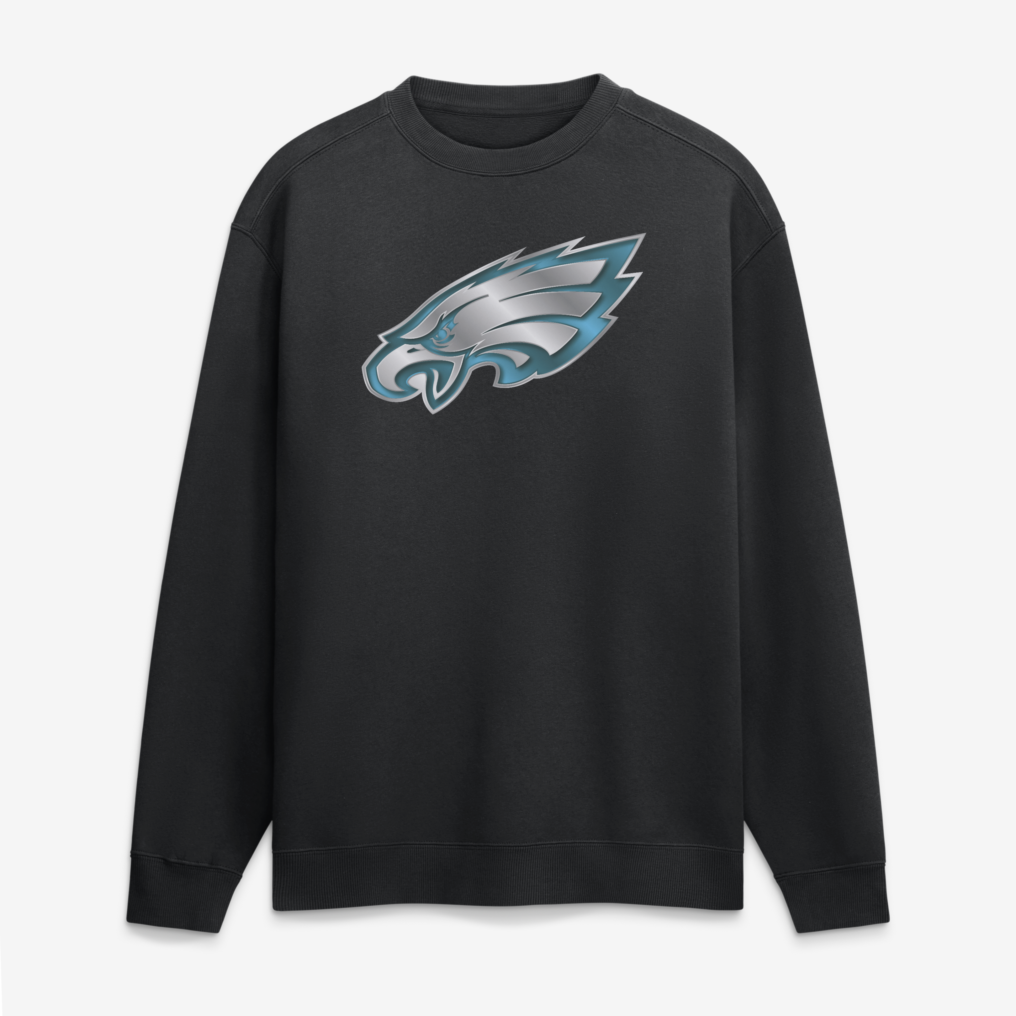 Men's Black Philadelphia Eagles  Metallic Mascot Sweatshirt