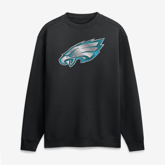 Men's Black Philadelphia Eagles  Metallic Mascot Sweatshirt