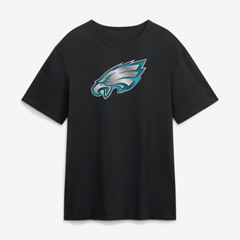Men's Black Philadelphia Eagles  Metallic Mascot T-Shirt