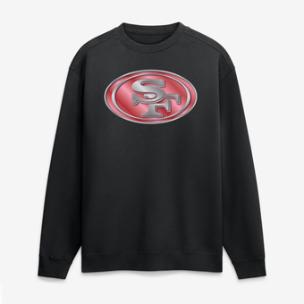 Men's Black San Francisco 49ers  Metallic Mascot Sweatshirt