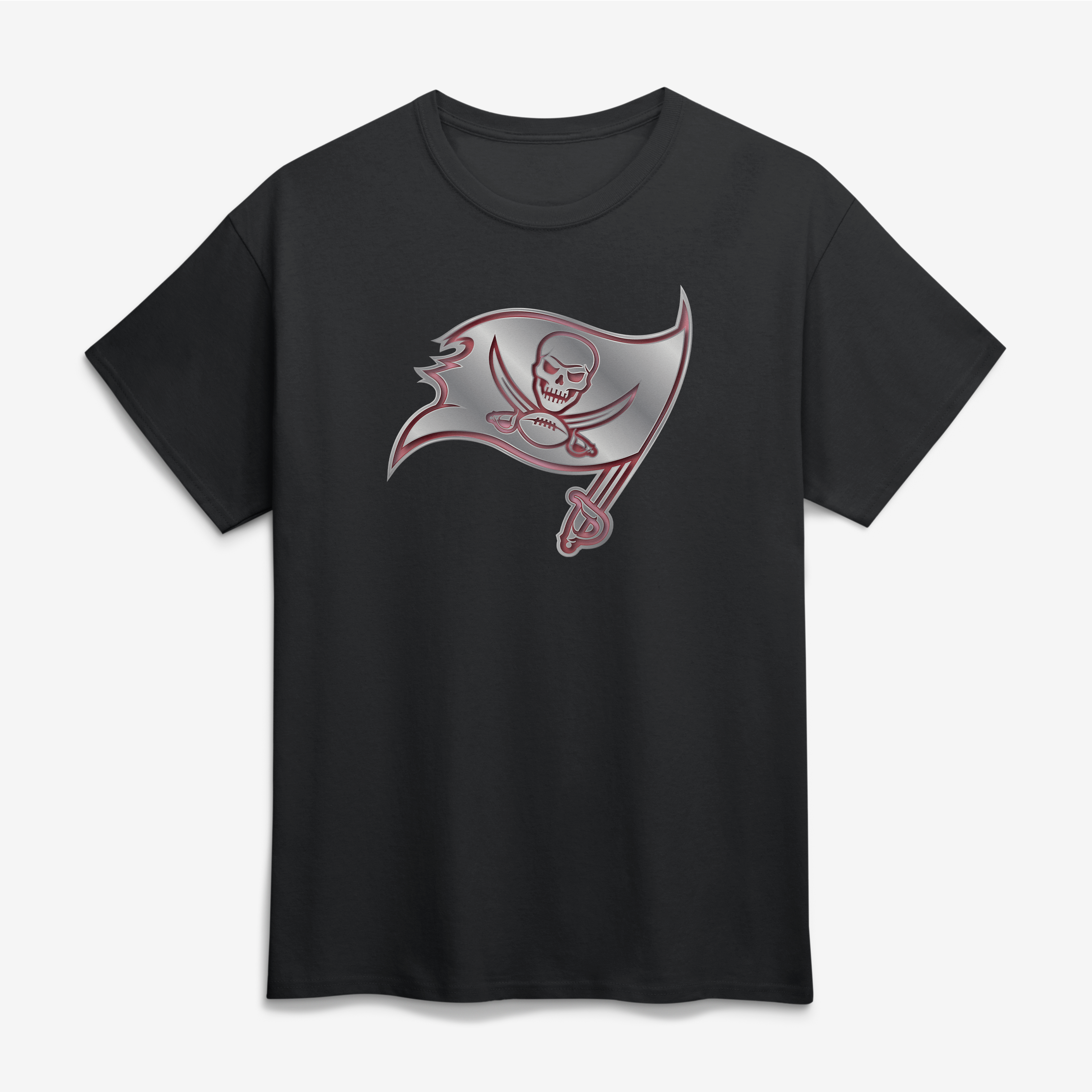 Men's Black Tampa Bay Buccaneers Big & Tall Metallic Mascot T-Shirt
