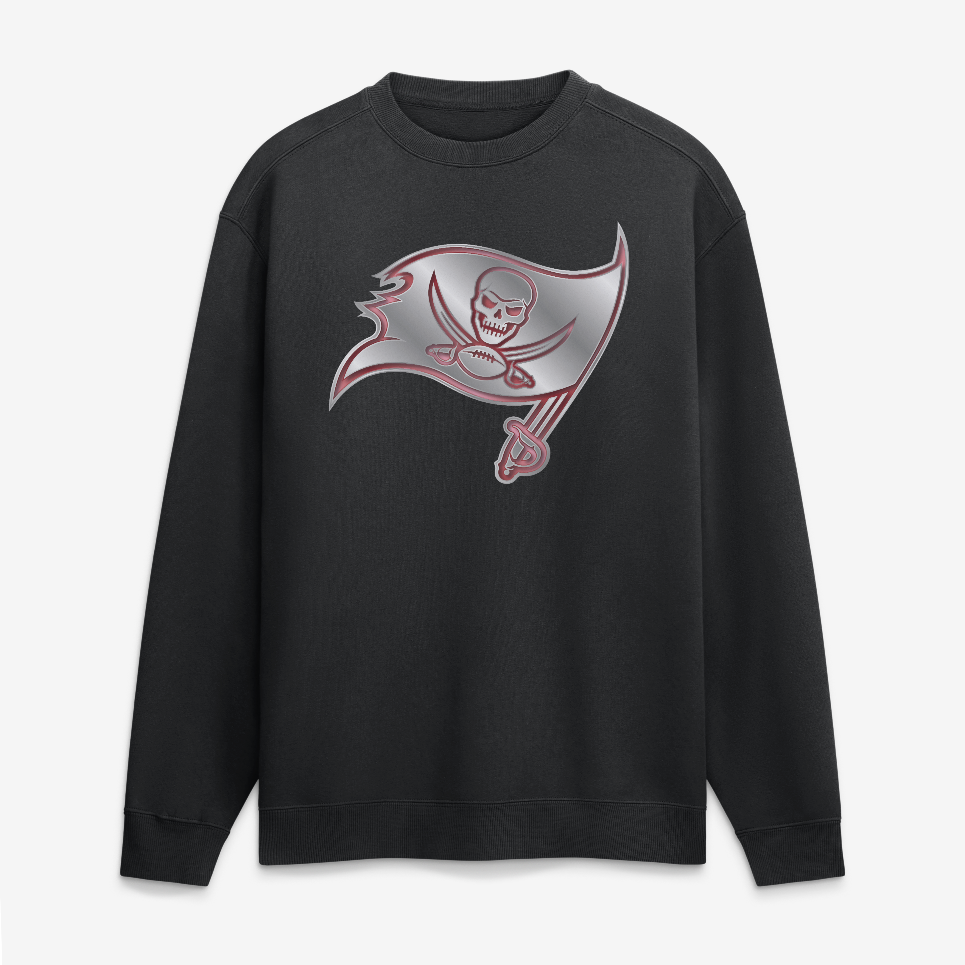 Men's Black Tampa Bay Buccaneers  Metallic Mascot Sweatshirt