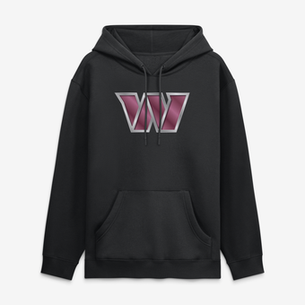 Men's Black Washington Commanders Metallic Mascot Hoodie