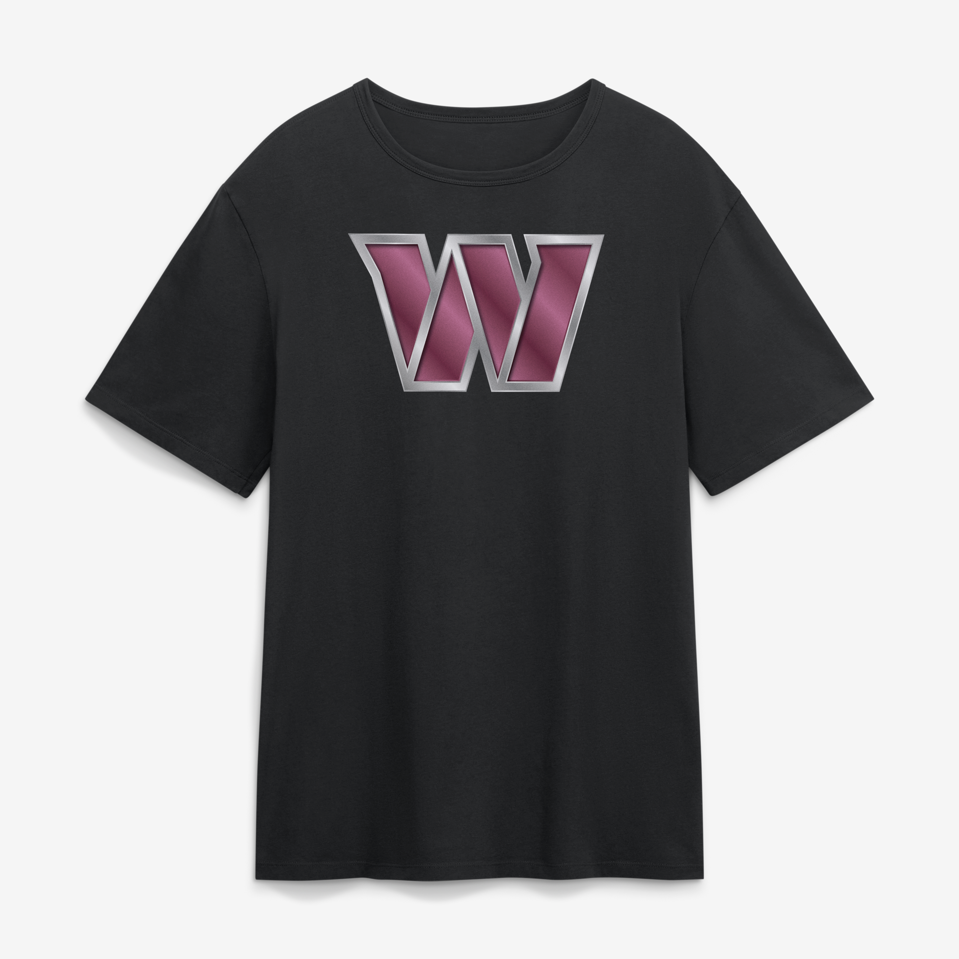 Men's Black Washington Commanders Metallic Mascot T-Shirt