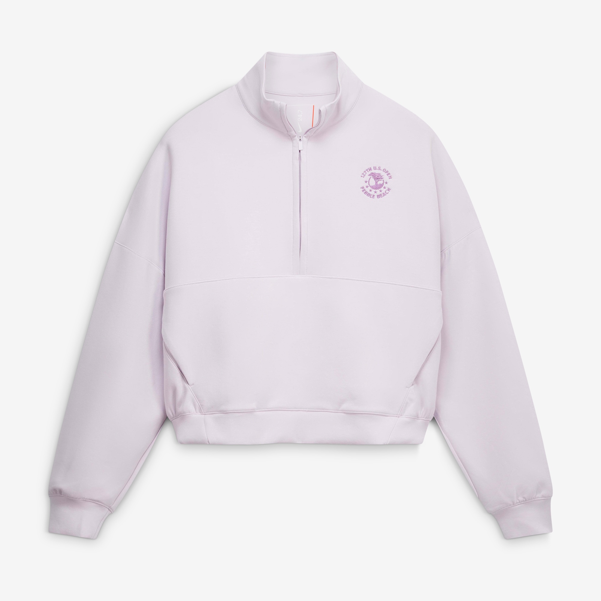Women’s 2027 U.S. Open Nike Light Purple Dri-FIT Impossibly Soft Oversized Quarter-Zip Sweatshirt Women’s 2027 U.S. Open Nike Light Purple Dri-FIT Impossibly Soft Oversized Quarter-Zip Sweatshirt