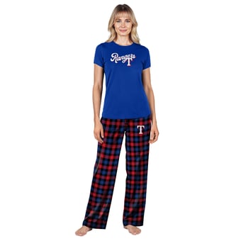 Women's Concepts Sport  Royal Texas Rangers Highland Sleep Set