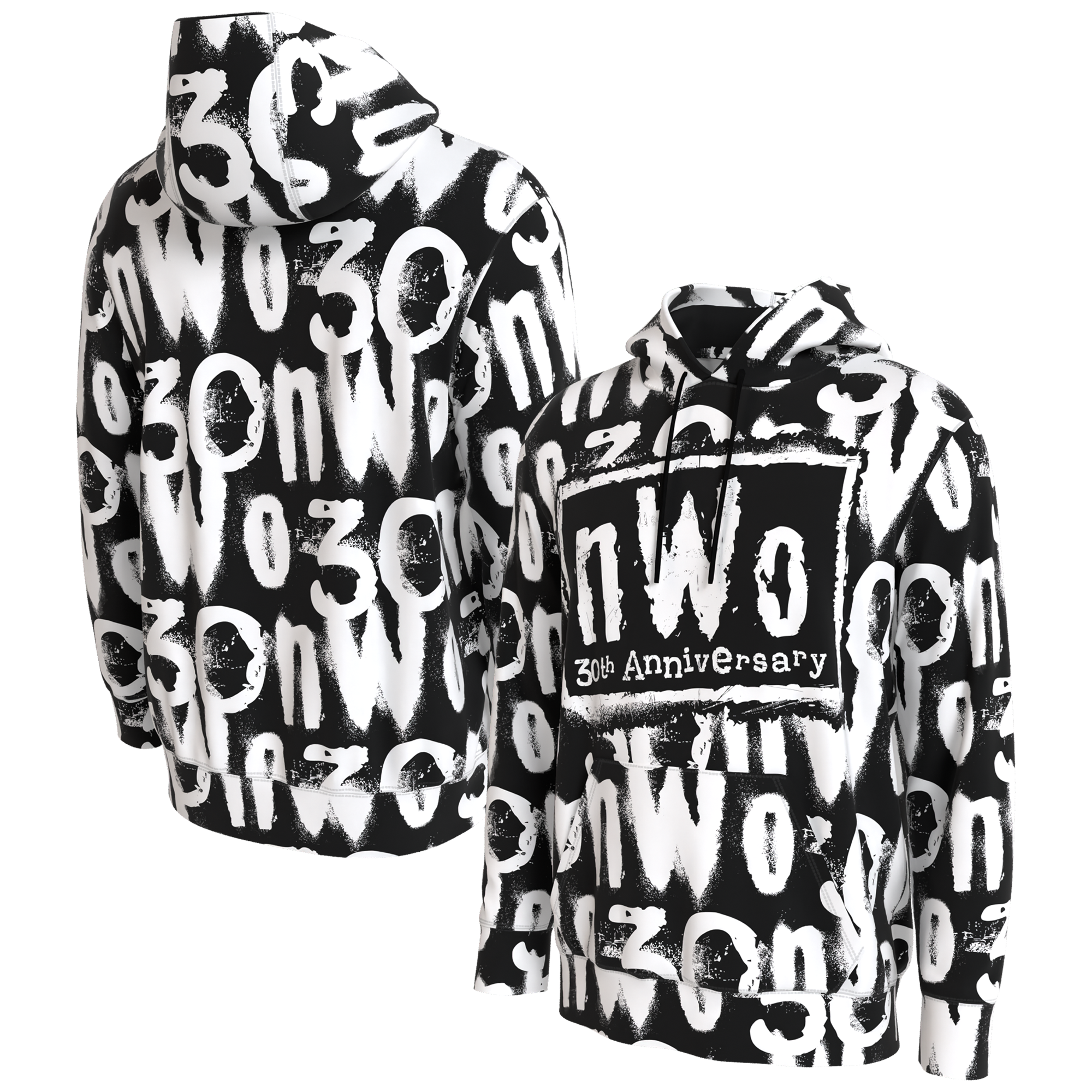 Men's ProSphere Black nWo 30th Anniversary Hoodie