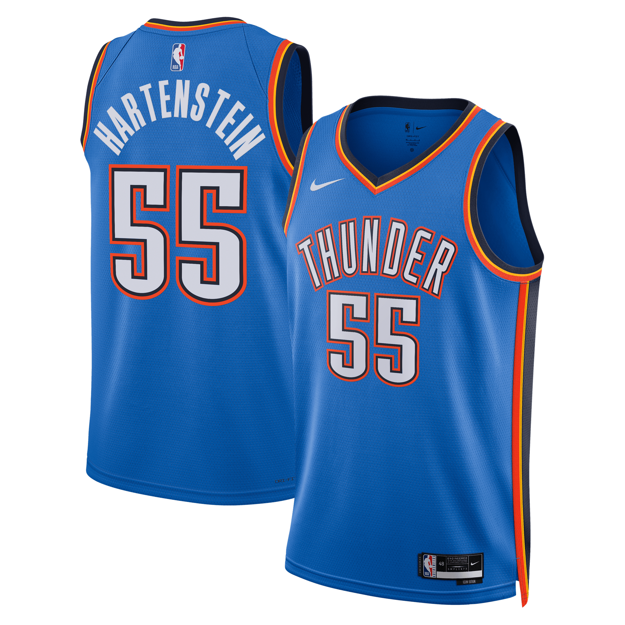 Camiseta Nike Icon Edition Swingman de los Oklahoma City Thunder - Azul - Isaiah Hartenstein - Unisex