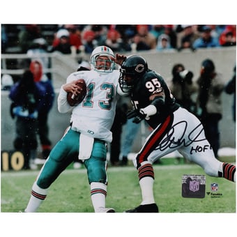 Richard Dent Chicago Bears Autographed 8" x 10" Sacking Dan Marino Photograph with "HOF 11" Inscription