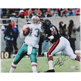 Richard Dent Chicago Bears Autographed 16" x 20" Sacking Dan Marino Photograph with "HOF 11" Inscription