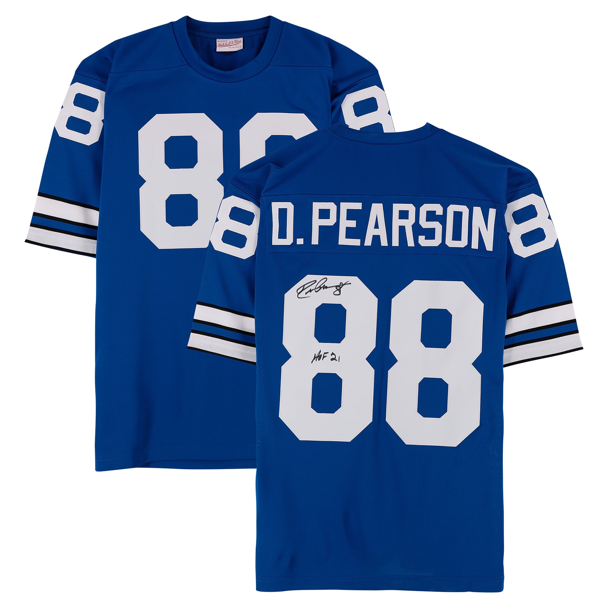 Drew Pearson Dallas Cowboys Autographed Royal Mitchell & Ness 1977 Authentic Jersey with "HOF 21" Inscription