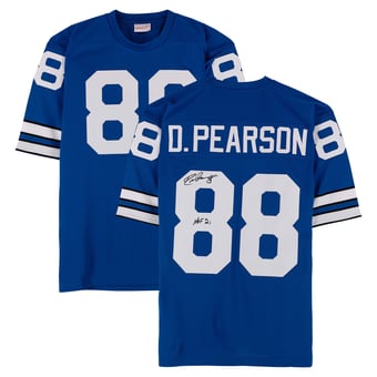 Drew Pearson Dallas Cowboys Autographed Royal Mitchell & Ness 1977 Authentic Jersey with "HOF 21" Inscription