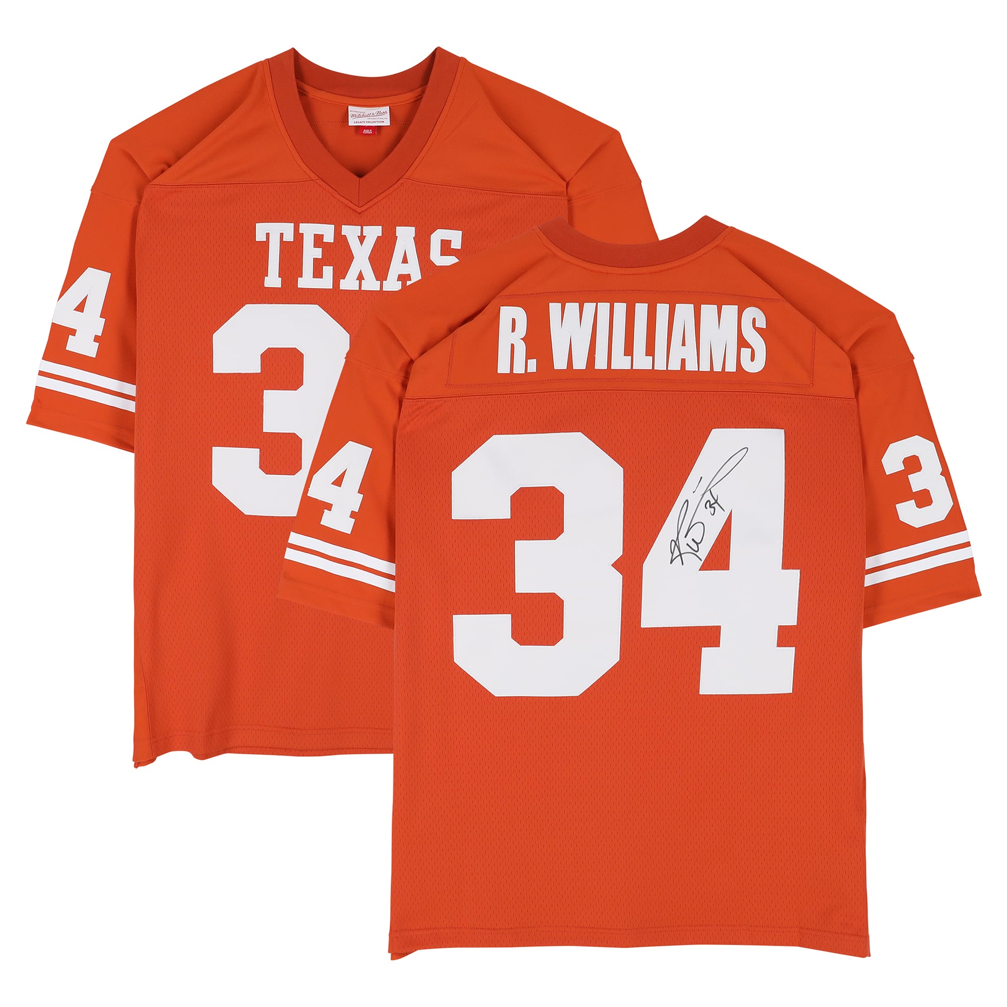 Ricky Williams Miami Dolphins Autographed Orange Mitchell & Ness 1998 Replica Jersey