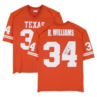 Ricky Williams Miami Dolphins Autographed Orange Mitchell & Ness 1998 Replica Jersey