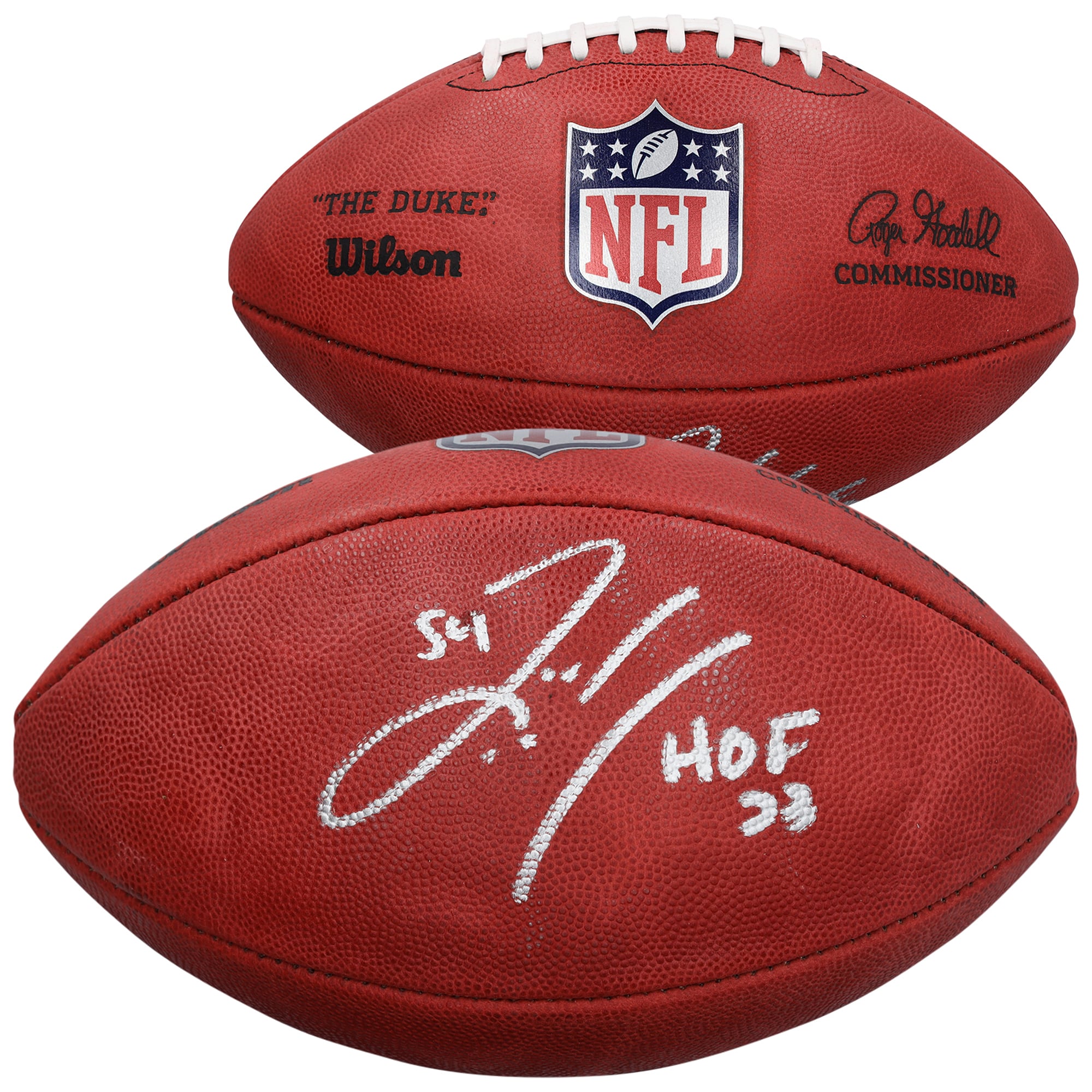 Zach Thomas Miami Dolphins Autographed Wilson Duke Full Color Football with "HOF 23" Inscription