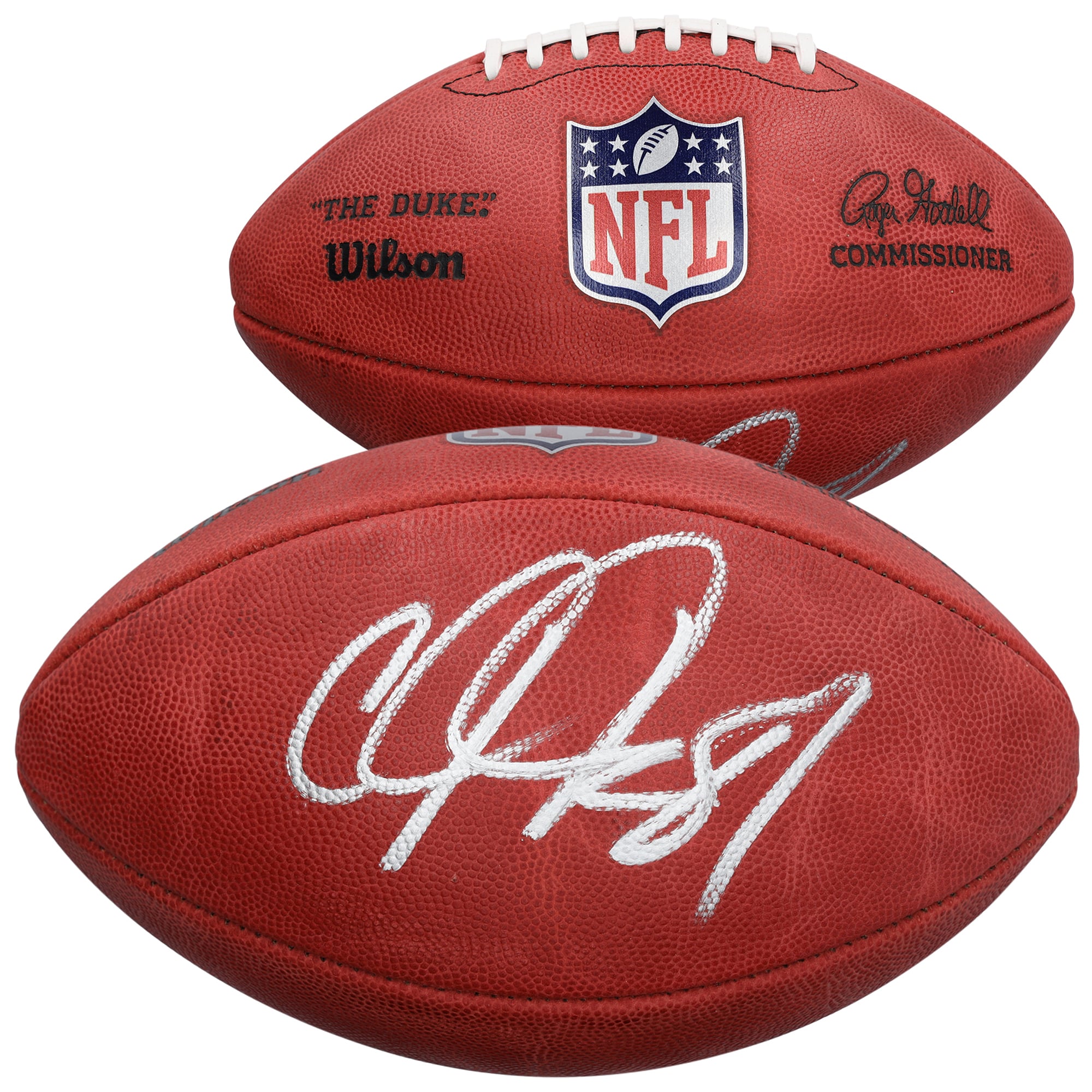 Calvin Johnson Detroit Lions Autographed Wilson Duke Full Color Football