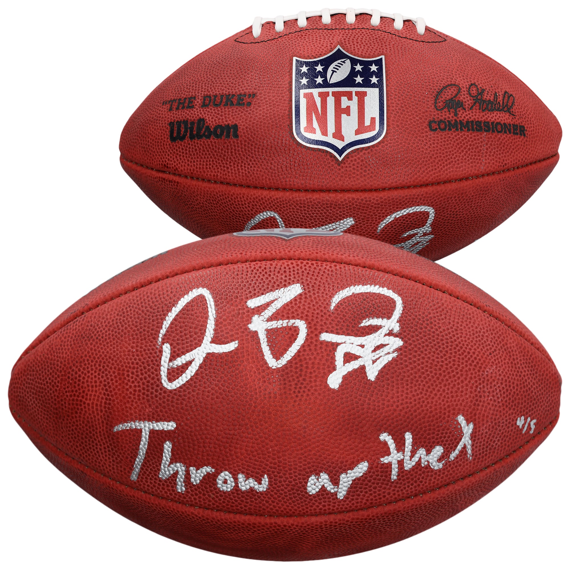 Dez Bryant Dallas Cowboys Autographed Wilson Duke Full Color Football with "Throw Up the X" Inscription