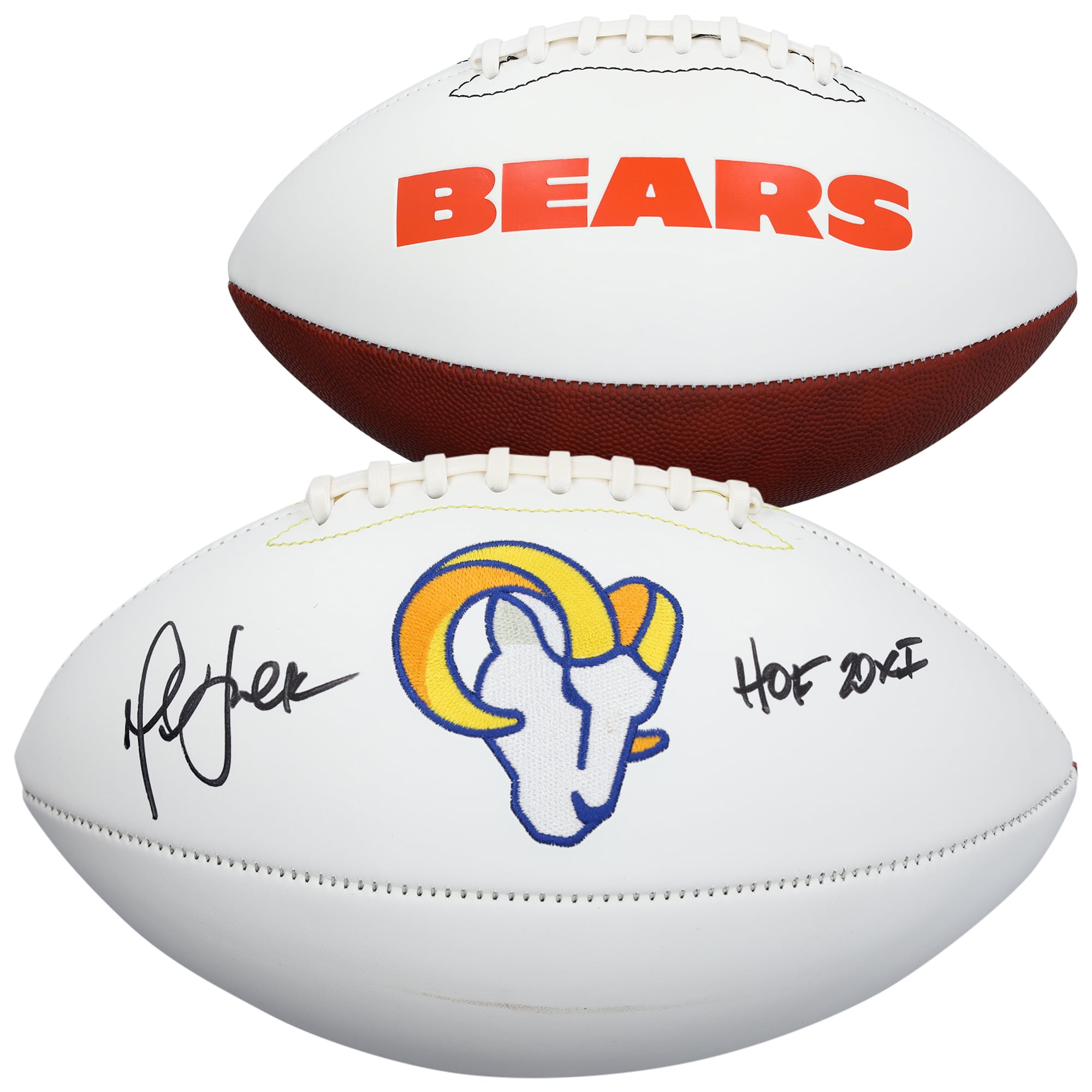 Richard Dent Chicago Bears Autographed Franklin White Panel Football with "SB XX MVP" Inscription