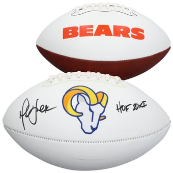 Richard Dent Chicago Bears Autographed Franklin White Panel Football with "SB XX MVP" Inscription