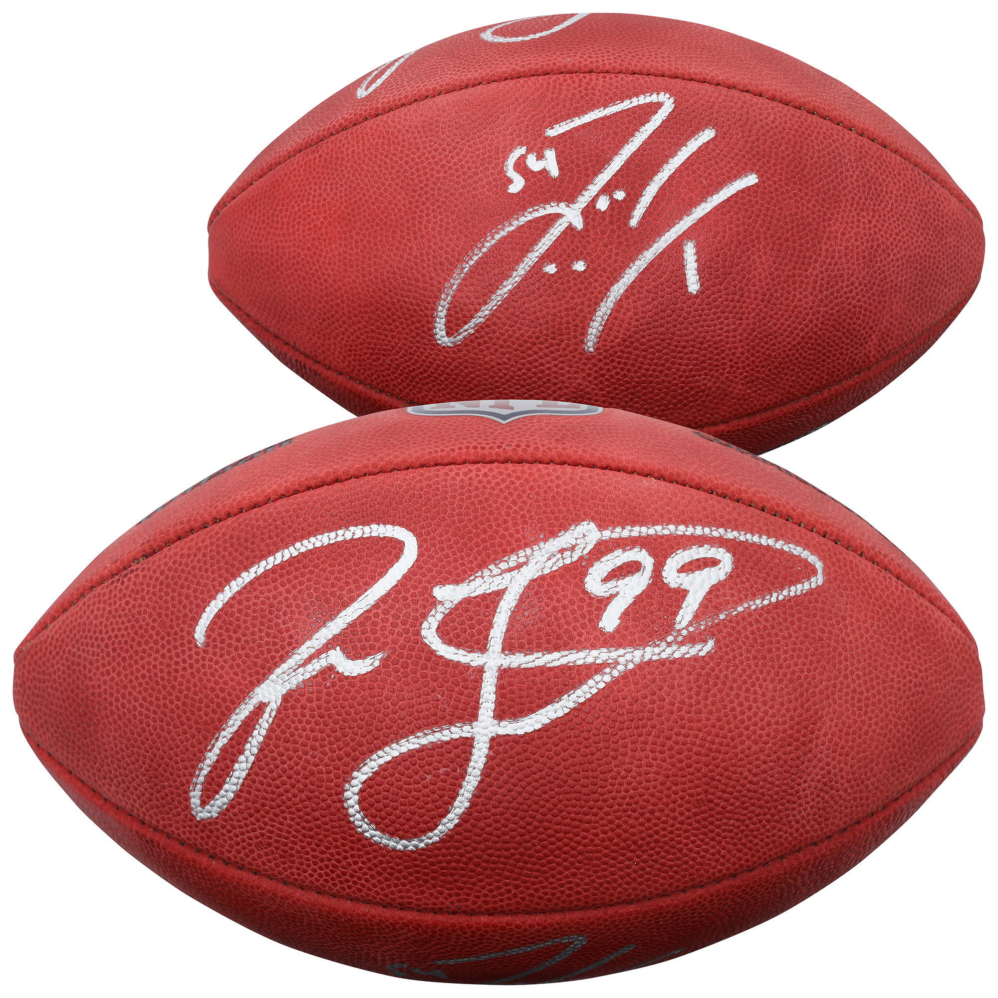 Zach Thomas & Jason Taylor Miami Dolphins Autographed Wilson Duke Full Color Football