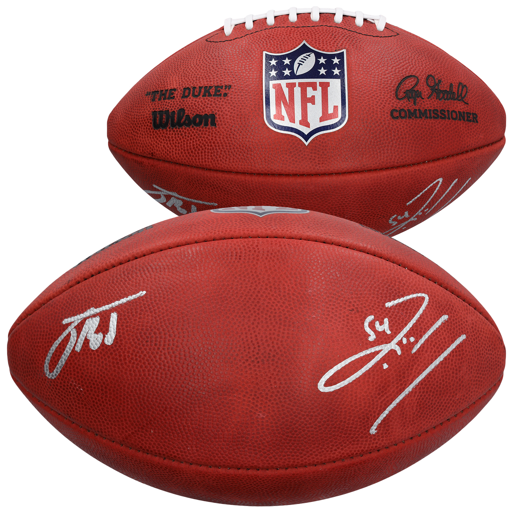 Zach Thomas & Jacob Rodriguez Miami Dolphins Autographed Duke Full Color Football