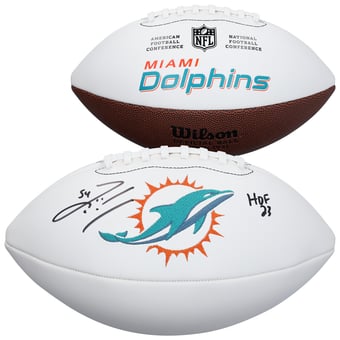 Zach Thomas Miami Dolphins Autographed Wilson White Panel Football with "HOF 23" Inscription