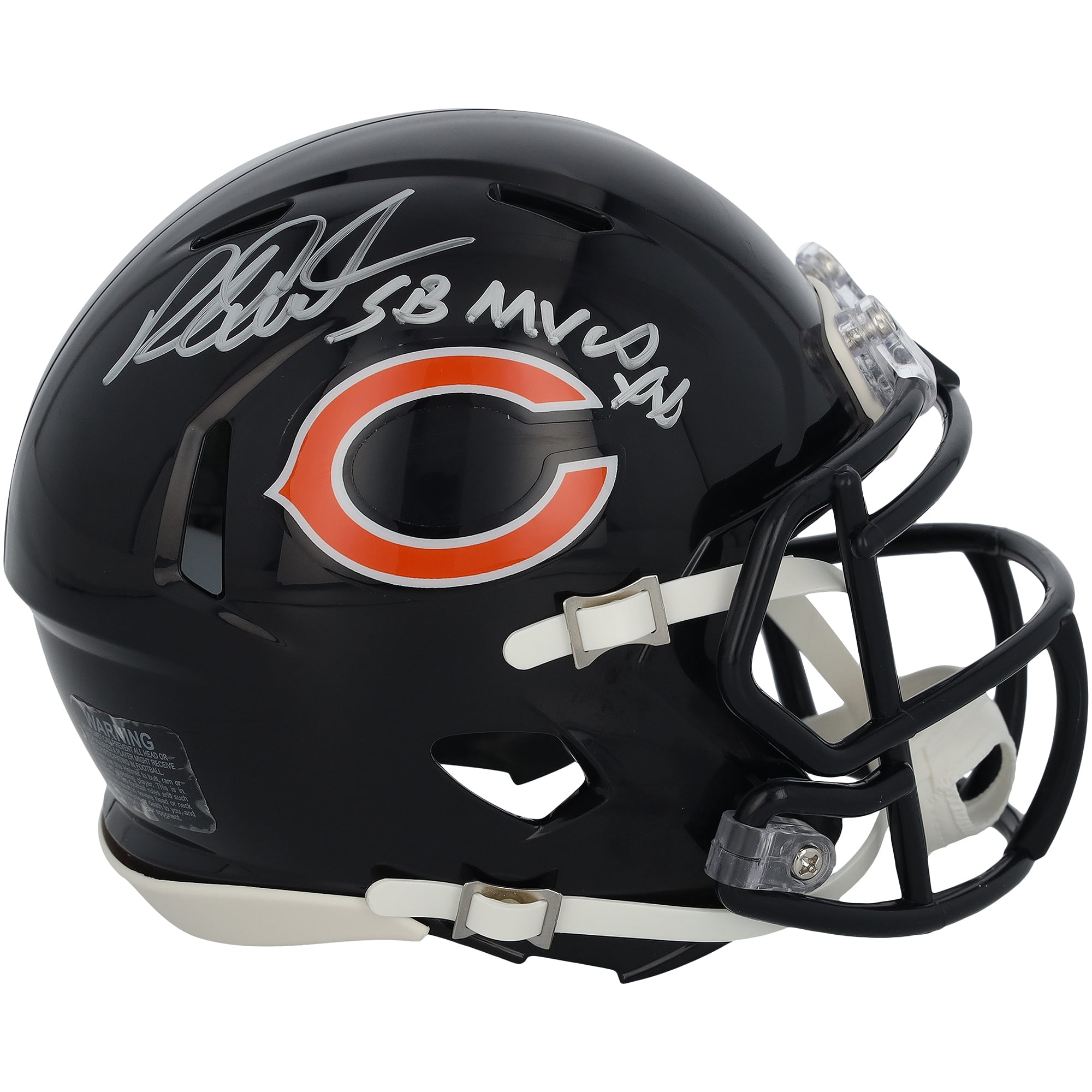 Richard Dent Chicago Bears Autographed Riddell Speed Mini Helmet with "SB XX MVP" Inscription