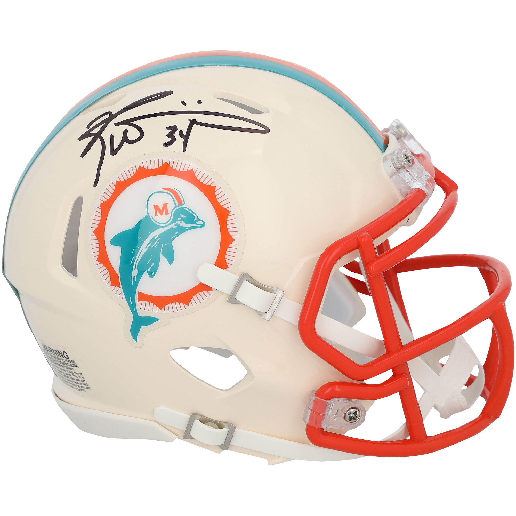 Ricky Williams Miami Dolphins Autographed Riddell Retro Speed Mini Helmet