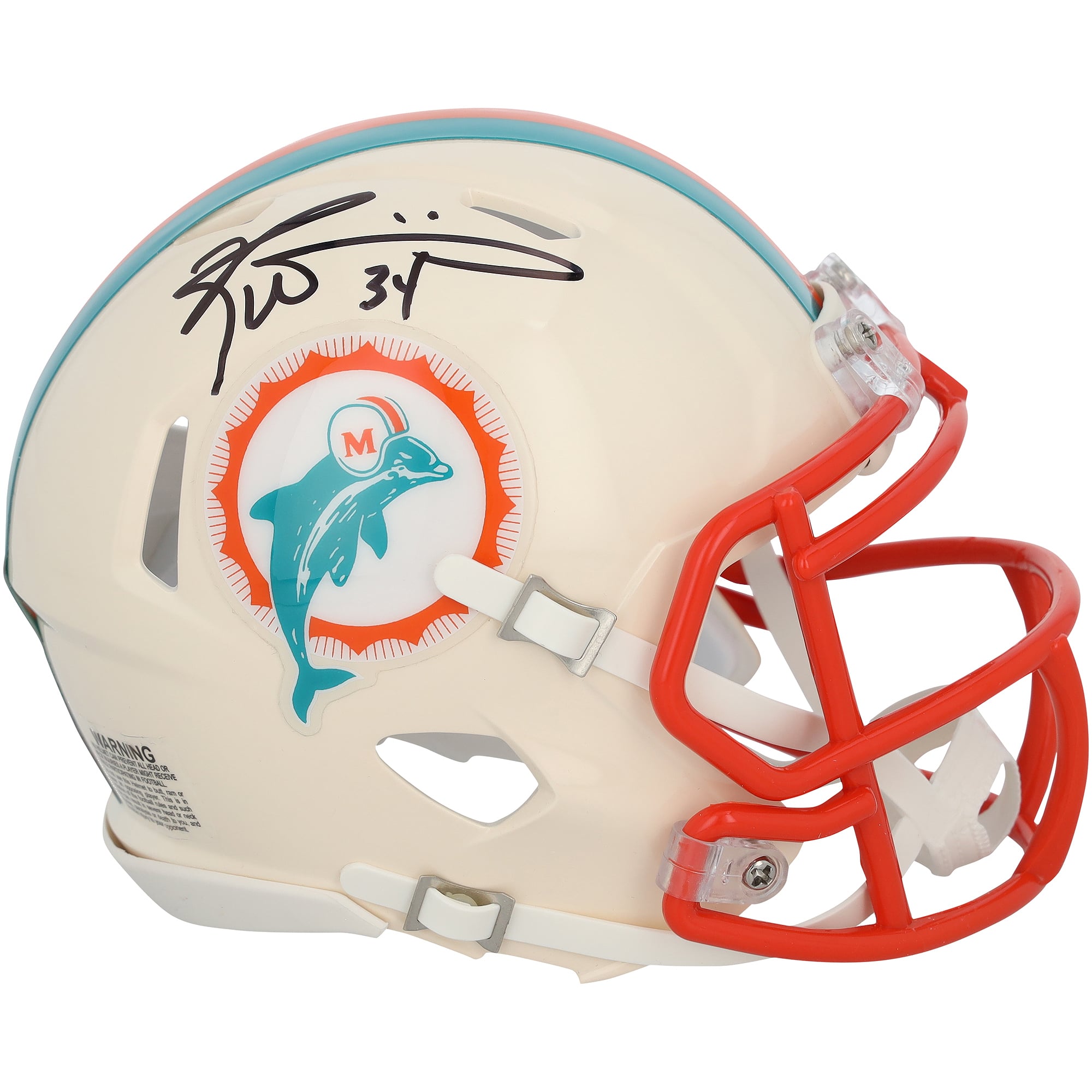Ricky Williams Miami Dolphins Autographed Riddell Retro Speed Mini Helmet