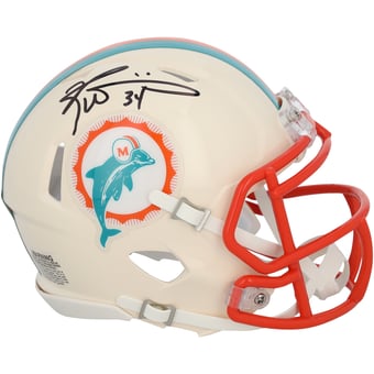 Ricky Williams Miami Dolphins Autographed Riddell Retro Speed Mini Helmet
