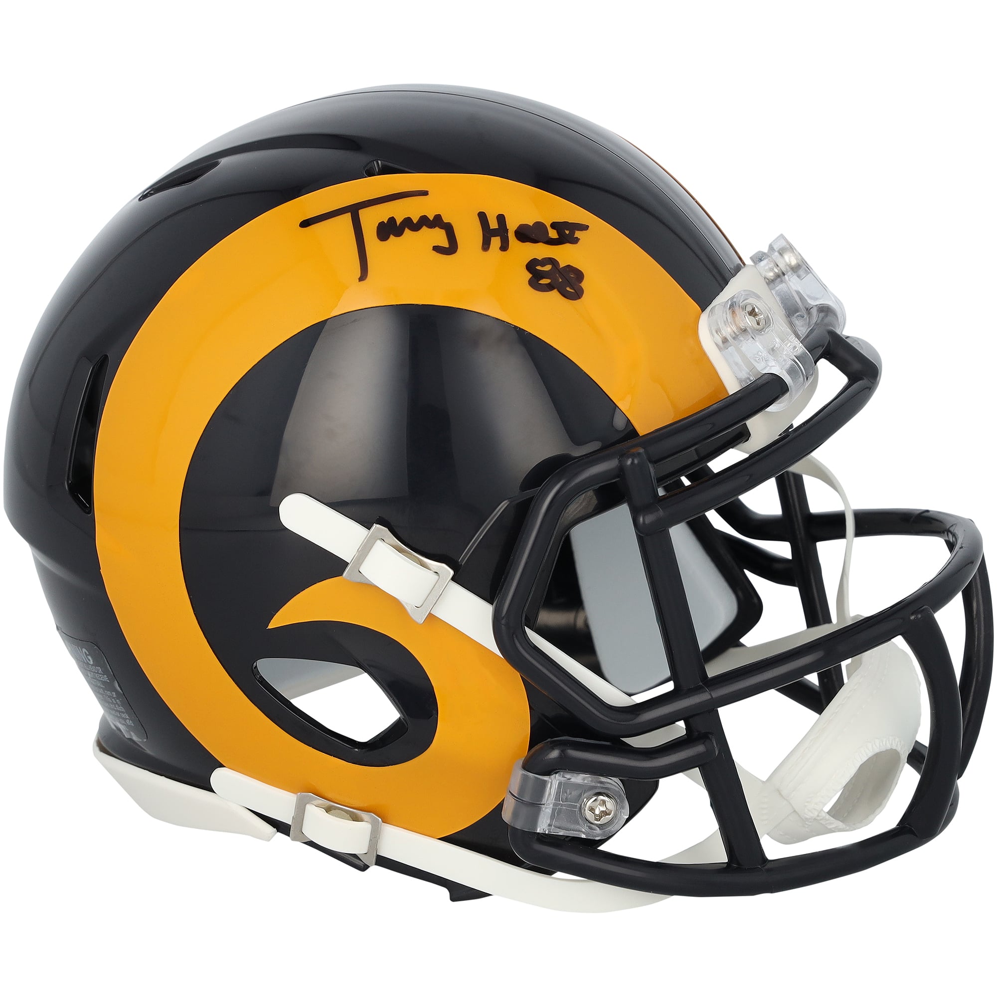 Torry Holt St. Louis Rams Autographed Riddell 1981-1999 Throwback Speed Mini Helmet