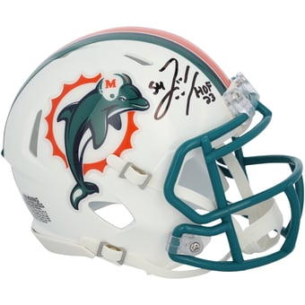Zach Thomas Miami Dolphins Autographed Riddell 1997-2012 Throwback Speed Mini Helmet with "HOF 23" Inscription