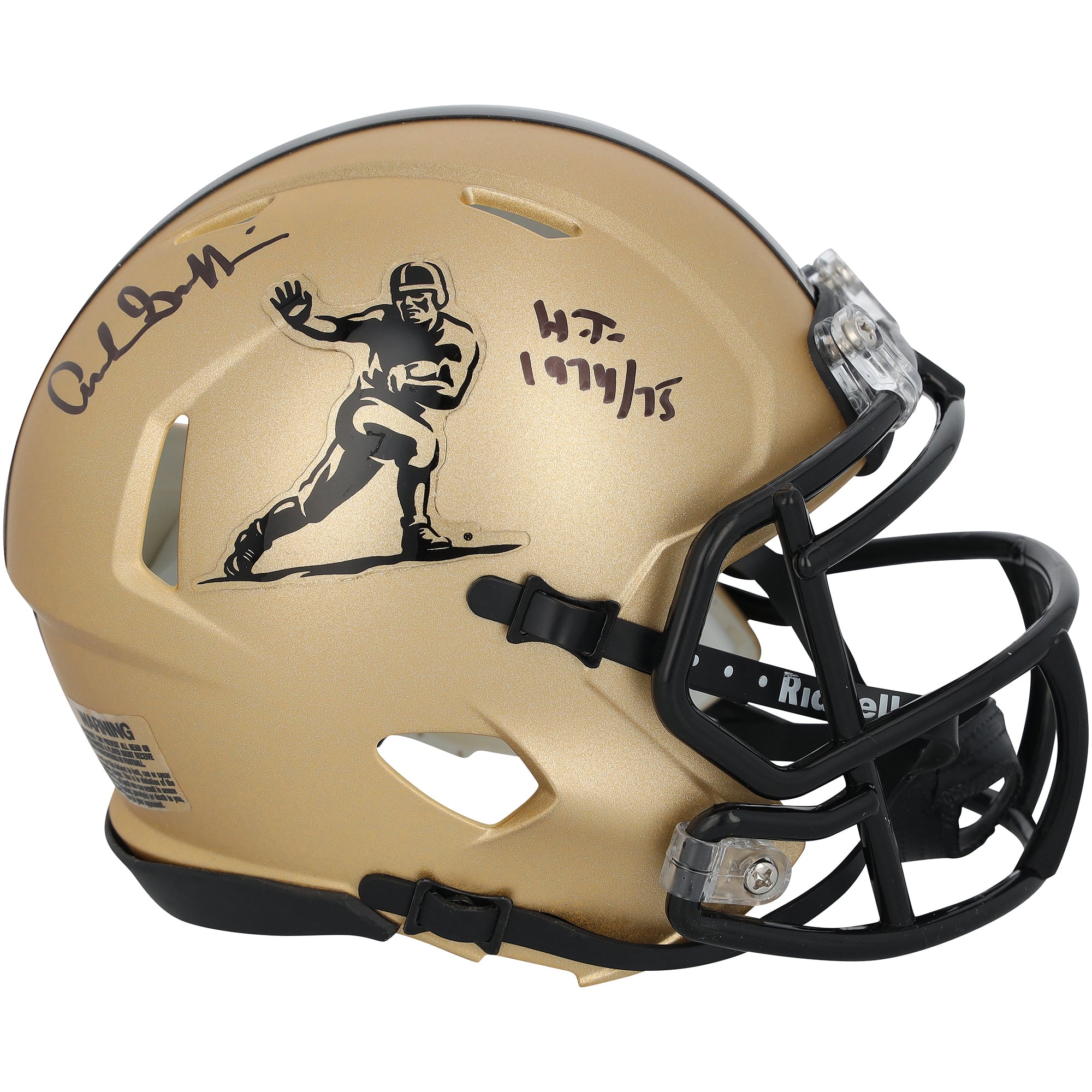 Archie Griffin Ohio State Buckeyes Autographed Riddell Heisman Gold Speed Mini Helmet with "HT 74-75" Inscription